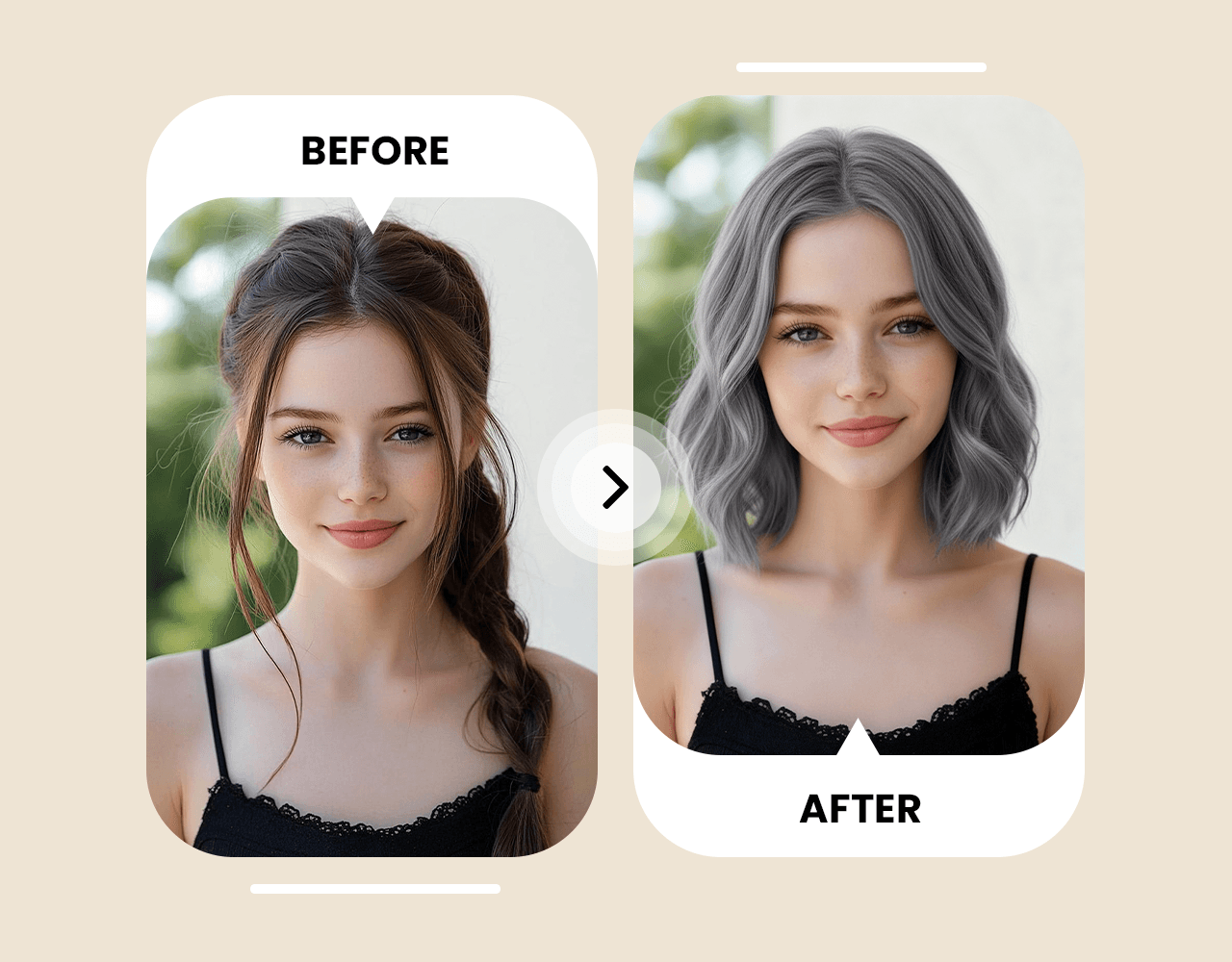 AI hairstyle example