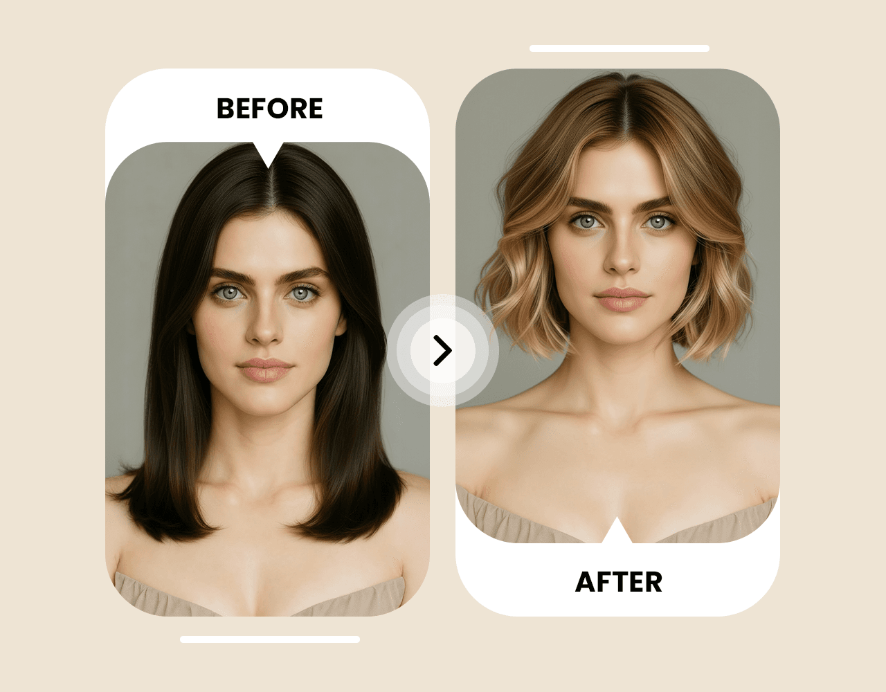 AI hairstyle example